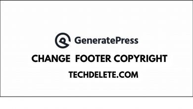 How to change GeneratePress Footer Copyright